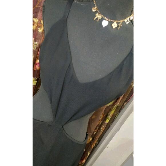 Reformation Midi Dress Size 10 Black Cutouts - Picture 5 of 15